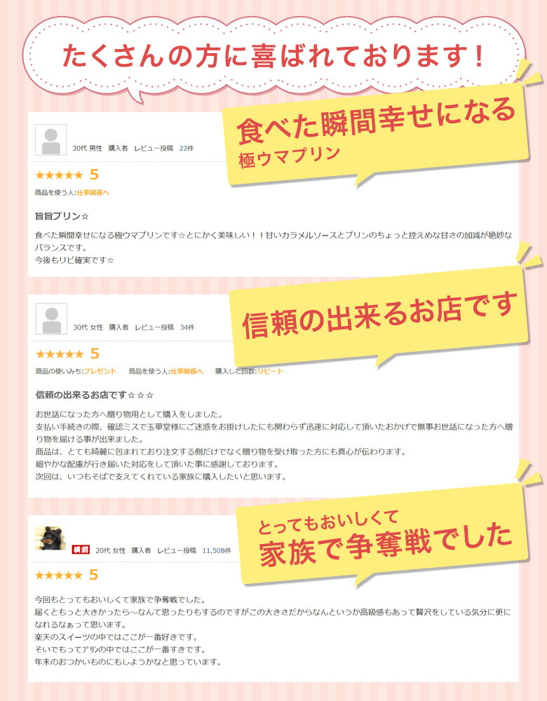 たくさんの方に喜ばれております