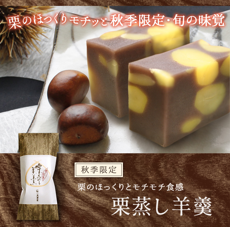 栗蒸し羊羹2本（化粧箱入） 商品一覧 ｜玉華堂の極ぷりん