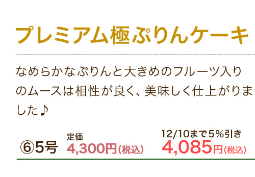 プレミアム極プリンケーキ