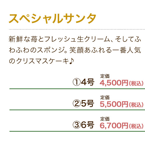 クリスマスケーキ スペシャルサンタ