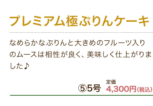 プレミアム極プリンケーキ